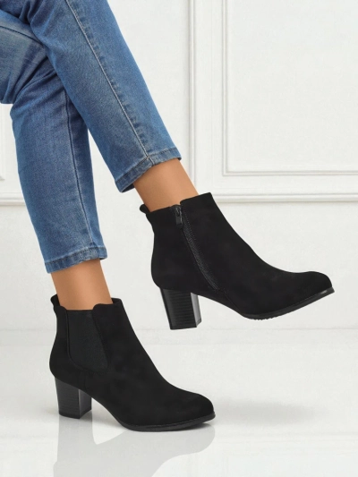 Velvet Trace Women's Eco-Suede Heeled Ankle Boots