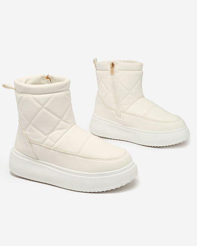 Royalfashion White women's boots a'la snow boots Kacecica
