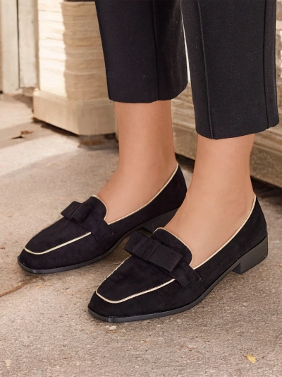Royalfashion Women's Loafers with Bow Refenni