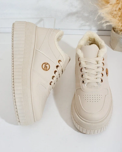 Royalfashion Warmed women's sneakers with fur Rozit