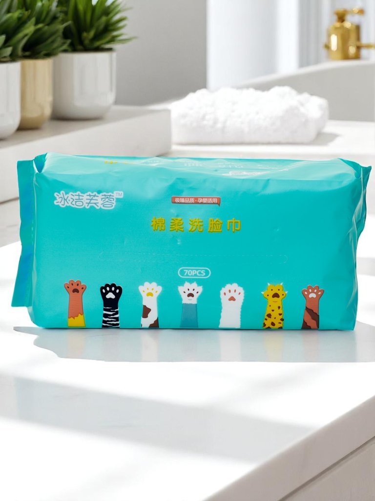 Kokvilnas mitrās salvetes 70 gab.