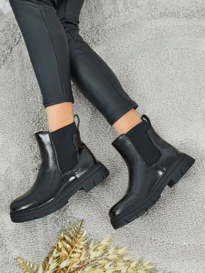 Oryss patent eco-leather ankle boots