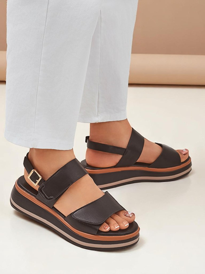 Royalfashion Sieviešu sandales ar biezāku zoli Tulipp