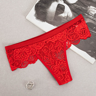 Women's red lace thong - Underwear