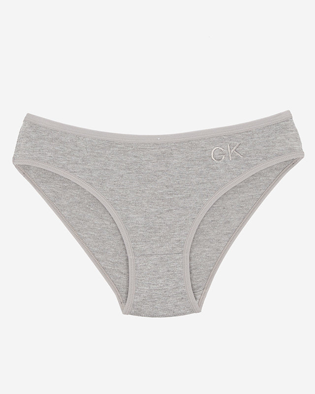 Gray cotton women's briefs, briefs - Underwear