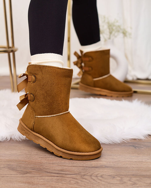 Royalfashion boots a'la snow boots for women in camel color Aerfifi