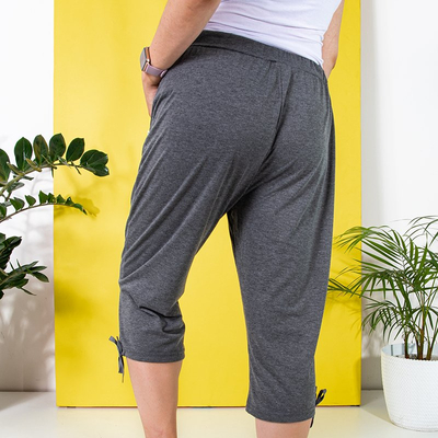 Gray women's 3/4 PLUS SIZE shorts - Clothing