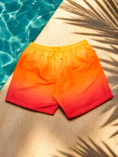 Royalfashion Men's Ombre Sports Shorts with Protective Mesh