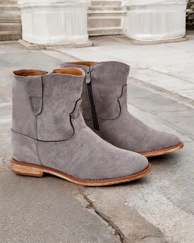 Royalfashion cowboy-style boots on a covered wedge Patorias