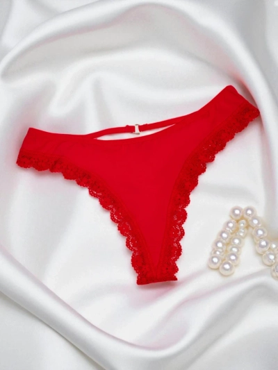 Lace women's thong panties with lace