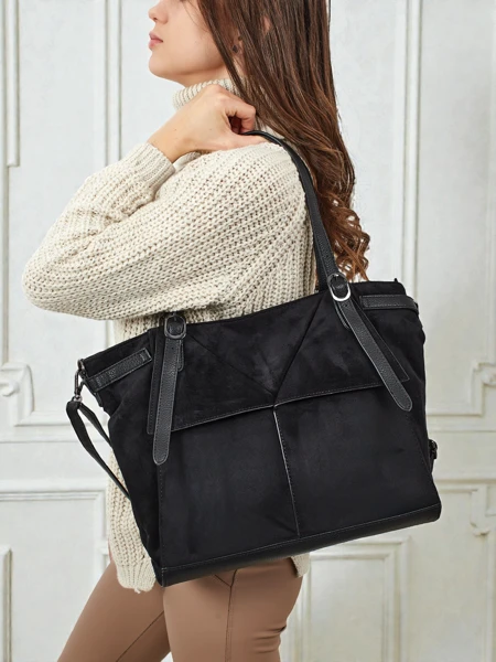 Torebka damska shopper eko zamszowa Daville