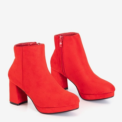 Красные женские ботильоны Calida - Обувь