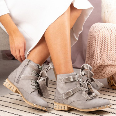 Gray Millerro studded bags - Shoes 1
