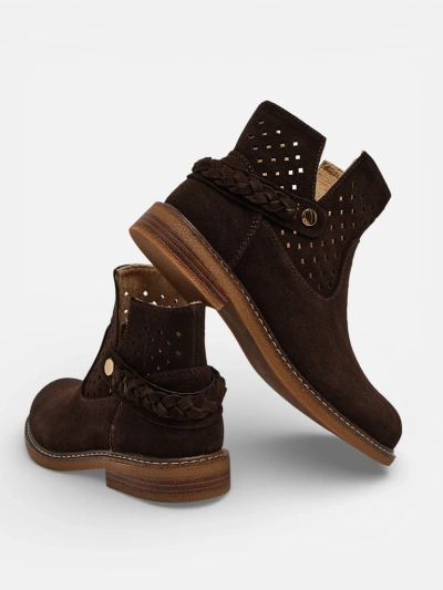 Ажурные женские ботинки из натуральной кожи Unimi