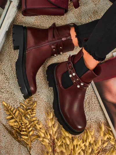 Women's High Eco-Leather Ankle Boots Pearl Mist