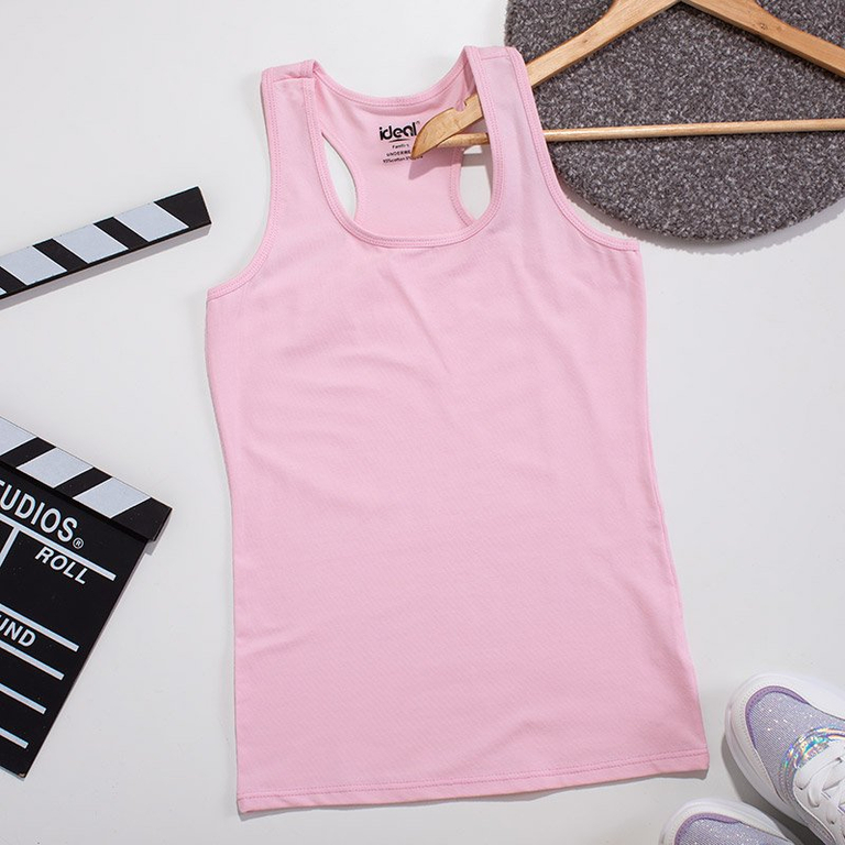 Women's Pink Strappy Top - Clothing