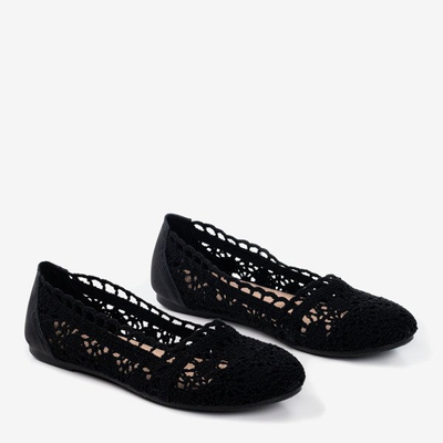 Black lace Benet ballerinas - Footwear 1
