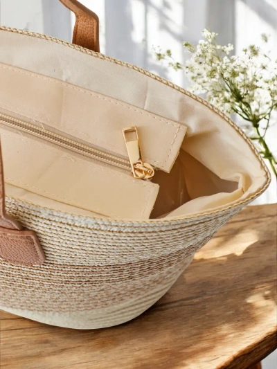 Royalfashion Large straw handbag for women