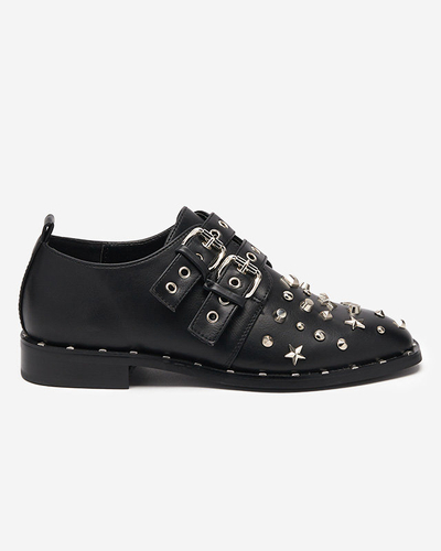 Black shoes with Itales decorations - Footwear