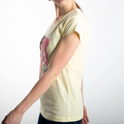 Żółta koszulka z krótkim rękawem - Bluzki