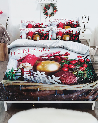 Royalfashion Christmas Bedding 200x220 set of 4-PART
