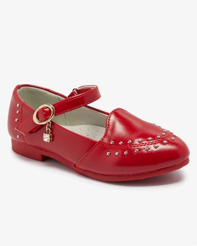 Red girls' pumps with rhinestones Praja- Footwear