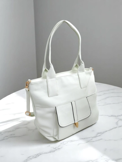 Royalfashion Large women's shopper bag made of eco-leather