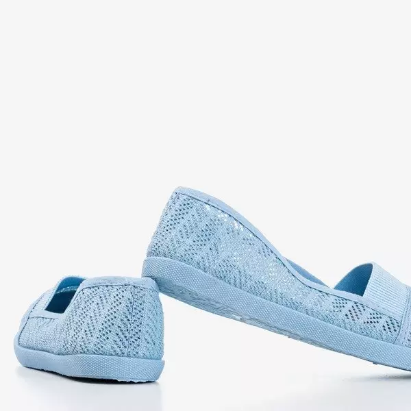 Niebieskie damskie ażurowe slip - on Heyan - Obuwie