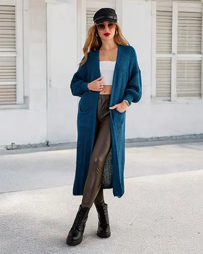 Royalfashion Sieviešu trikotāžas džemperis ar pārklāju