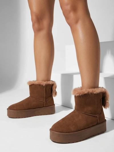 Royalfashion Women's boots a'la snow boots in brown Goroggo