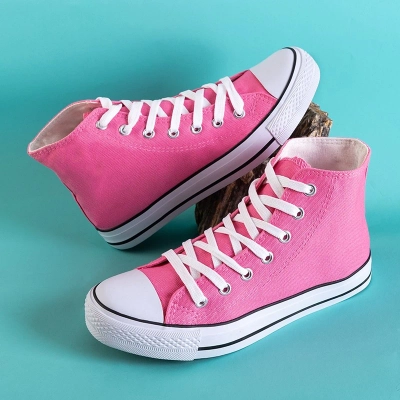 Женские высокие кеды OUTLET Pink Skarllet - Обувь