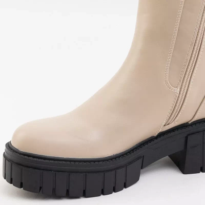 OUTLET Beige boots Lemmt - Footwear