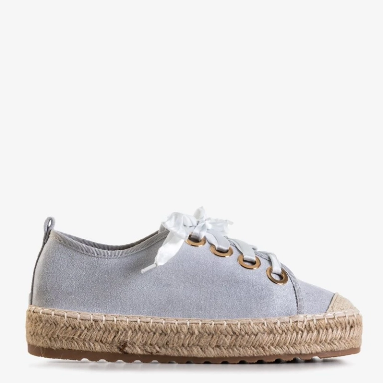 Gray women's sneakers a'la espadrilles Naoko - Shoes