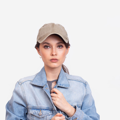 Women's khaki denim cap - Accessories