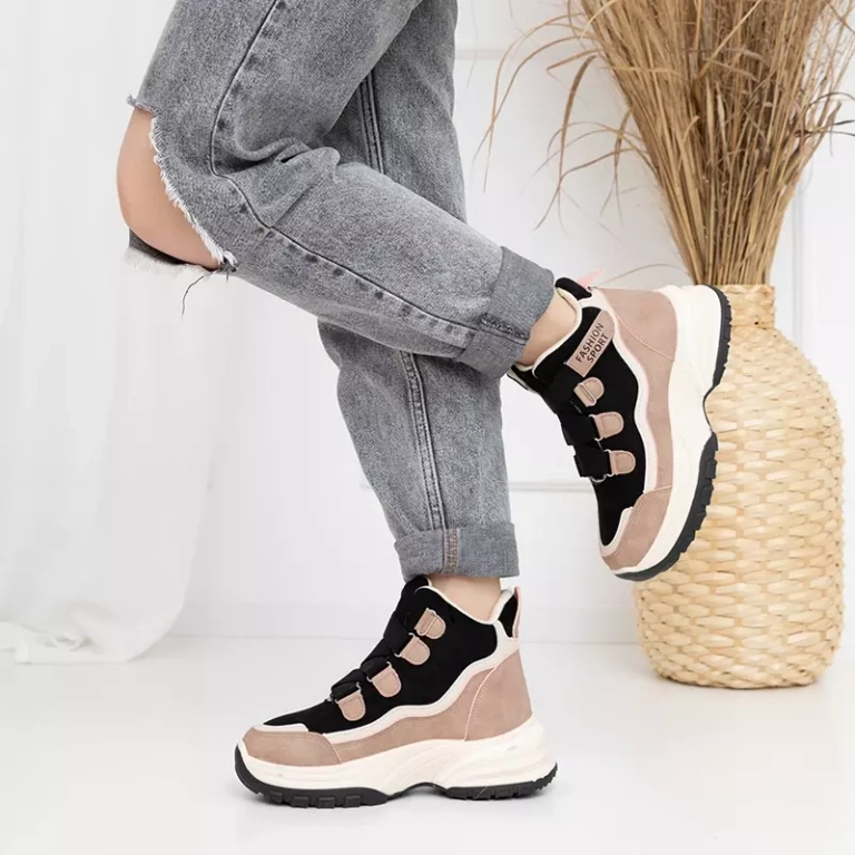 OUTLET Filippa утепленная женская спортивная обувь розового цвета - Обувь