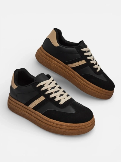 Luna Black Ecological Casual Women's Sneakers for Spring