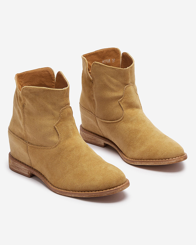 Коричневые ковбойские ботинки на скрытом каблуке Bluestone