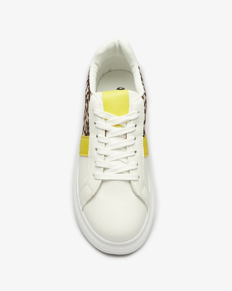 Royalfashion Balti un brūni sieviešu sporta apavi Mlysio