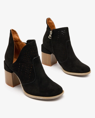 Royalfashion Melni sieviešu zābaki ar izgriezumu Neafla