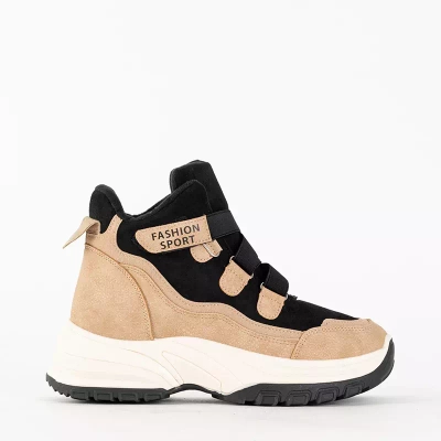 OUTLET Brown insulated women's sports shoes Filippa - Footwear