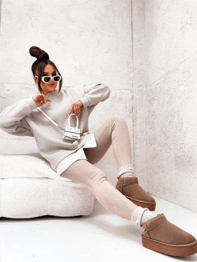 Royalfashion kokvilnas sieviešu džemperis ar noņemamu apakšu