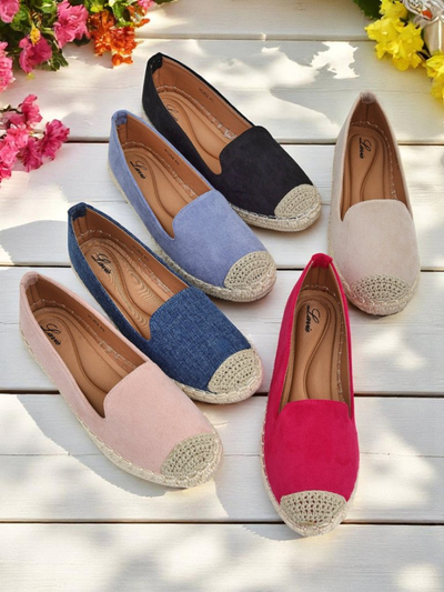 Royalfashion Sieviešu espadrilles no ekomākslīgās zamšādas Bombei