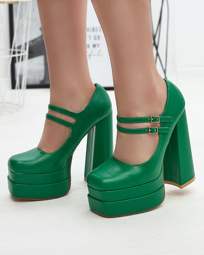 Green women's high stiletto pumps Edisa - Footwear