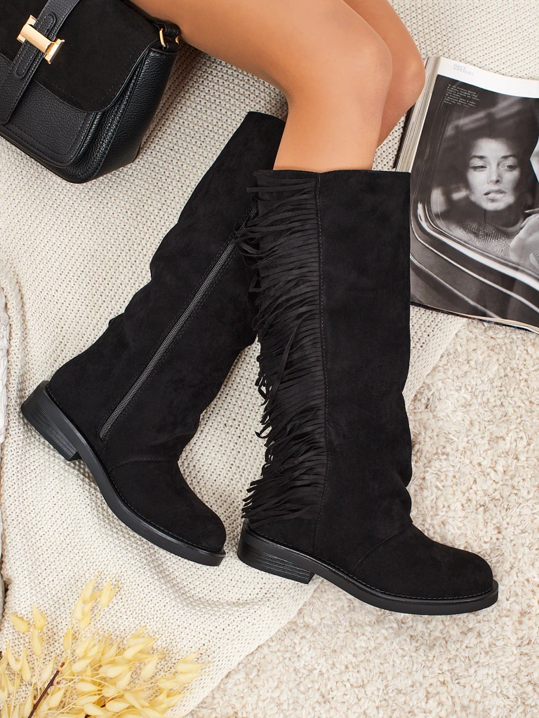 Sieviešu eko zamšādas zābaki ar virsmu Ravion