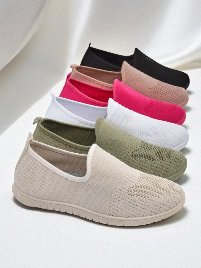 Callista Women's Beige Moccasins Made of Breathable Fabric Spring Summer