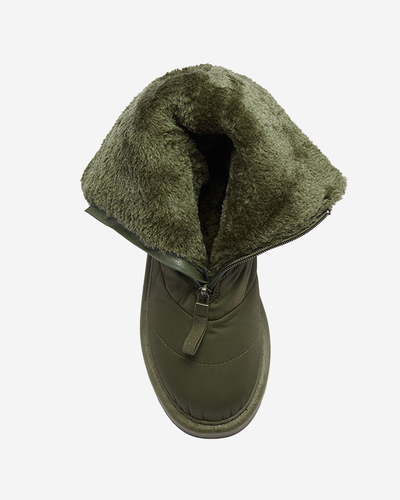 Темно-зеленые женские сапоги a'la snow boots Tirigga- Footwear