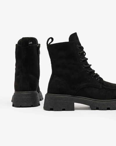 Royalfashion Black women's Oroccar lace-up boots