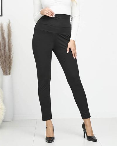 Black women's modeling leggings PLUS SIZE- Clothing