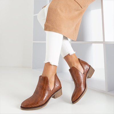 Brūnas čūskādas kurpes ar Piksen izgriezumiem - Apavi