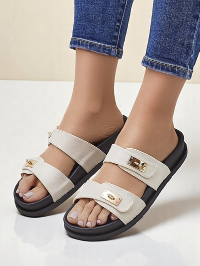 Royalfashion Women's sandals with decorative buckles Costes